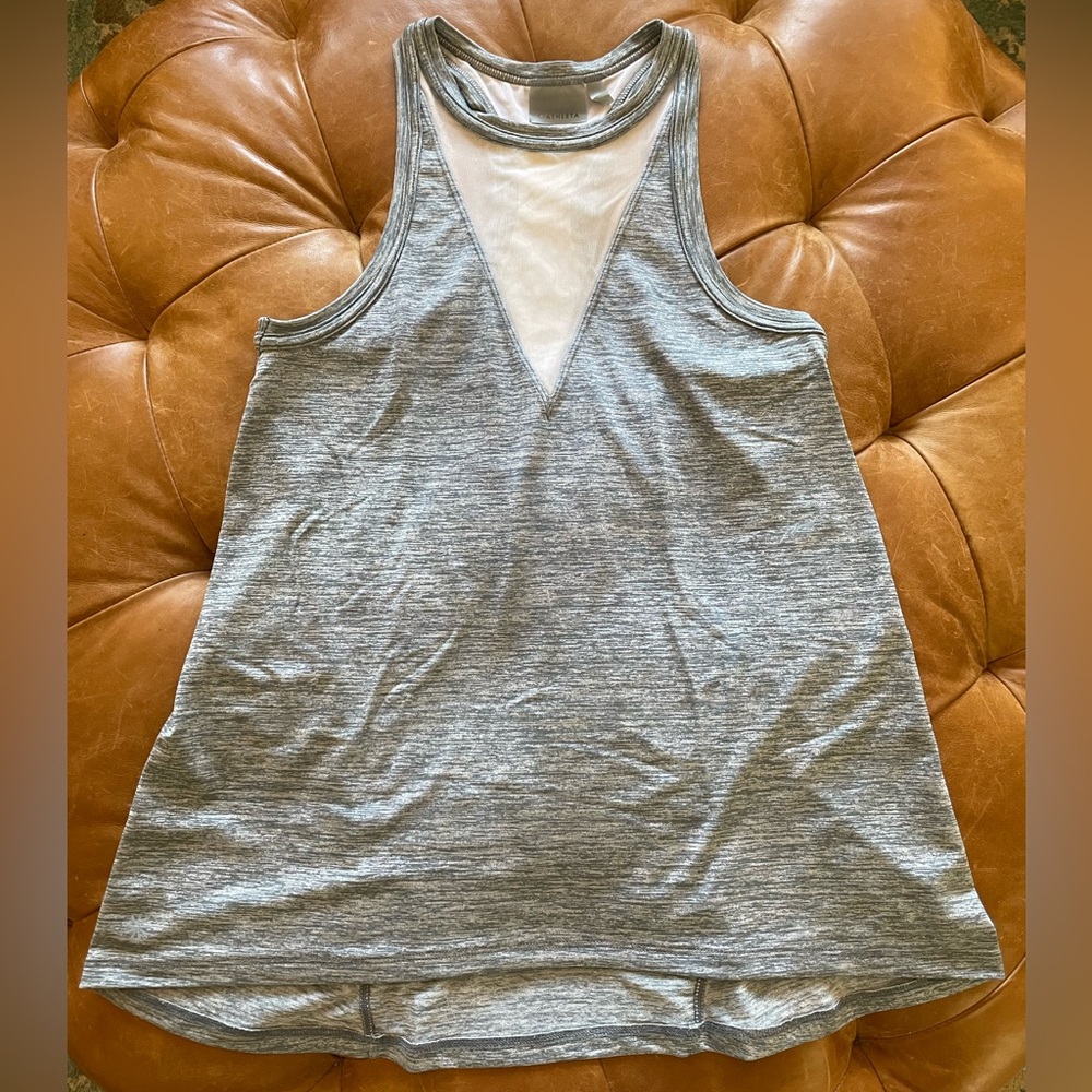 Athleta Grey Racer Back Tank Top size XS